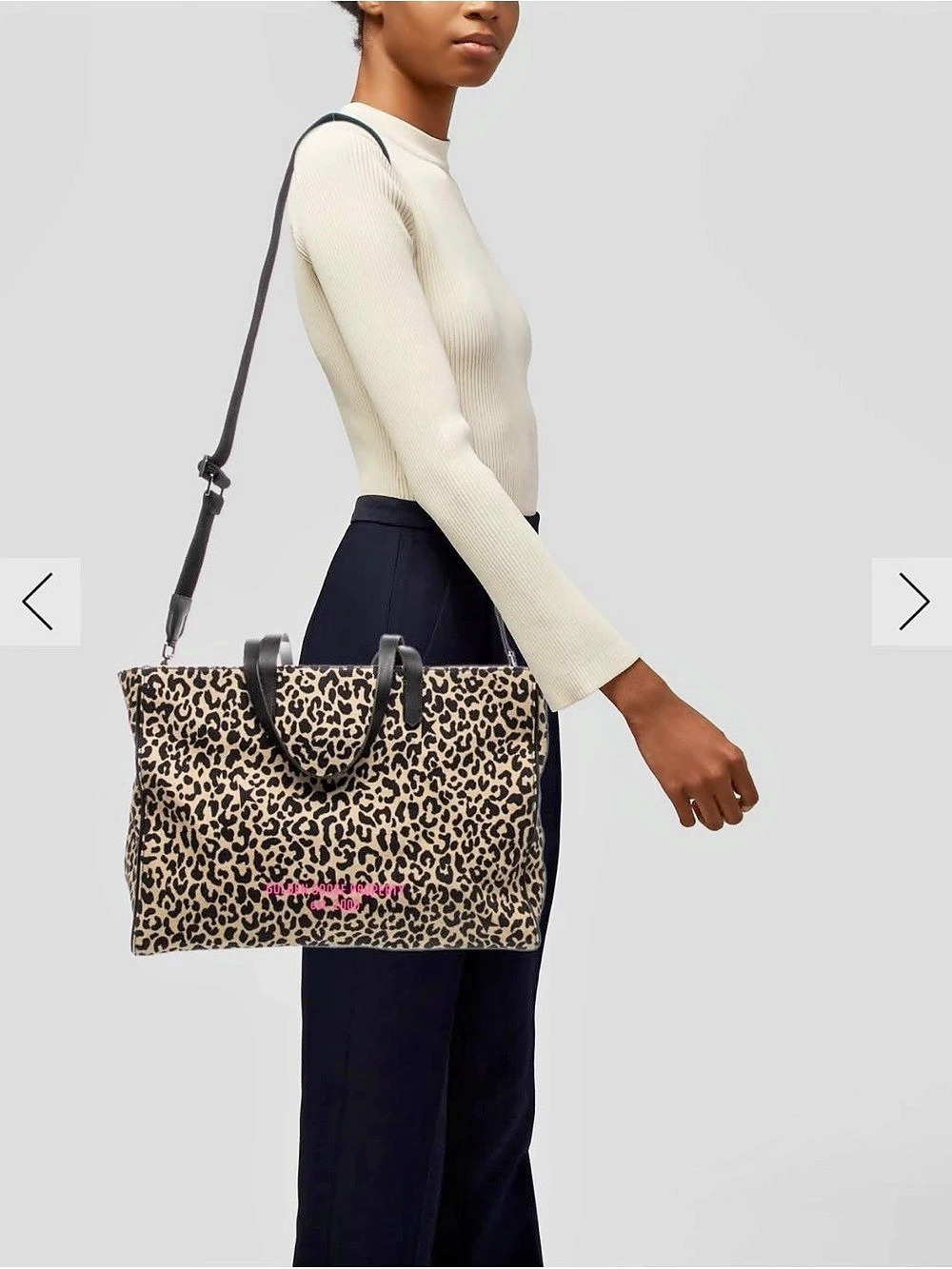 Golden Goose 24/7 East West Canvas Tote Bag, Brown & Black